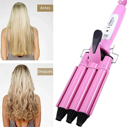 Pinza Rizadora Para Cabello 3 Tubos