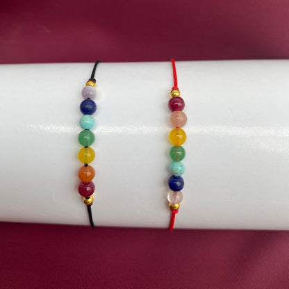 Combo Pulseras en hilo de 7 chakras 2x1